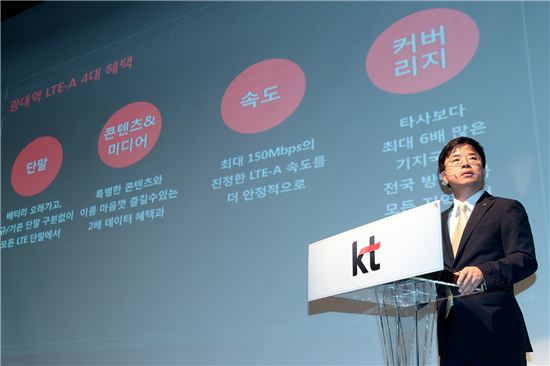 KT "내년 4분기부터 주파수 광대역·CA 동시 적용" 