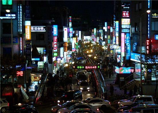 천호동 로데오거리 야경 