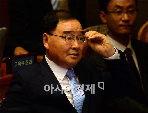 [포토]정기국회 개회식 참석한 정홍원 총리