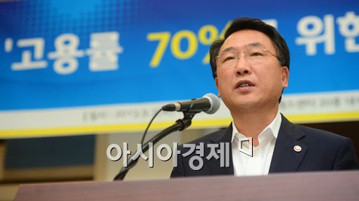 [포토]축사하는 방하남 고용노동부 장관 
