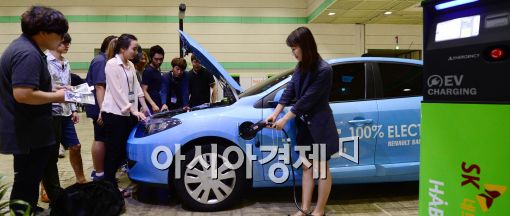 [포토]'전기차  충전 시연