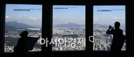[포토]파란 가을 하늘 아래 서울 도심