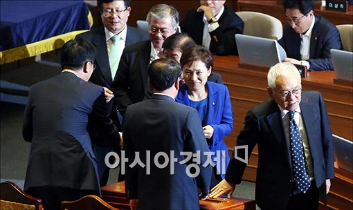 [포토]투표 마친 김한길·문재인