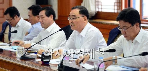 [포토]정홍원 국무총리 , 국가정책조정회의 주재