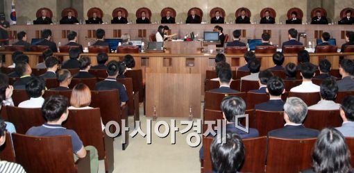 [포토]관심 고조, 통상임금 관련 소송 대법원 공개변론