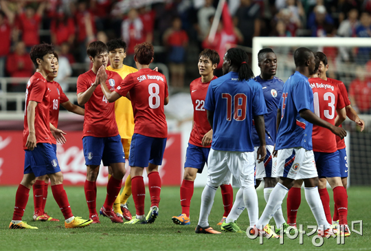 [포토] 태극전사 '시원했죠'