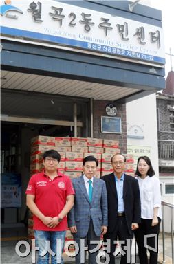 광주시 광산구  한길교회, 라면 120박스 기탁