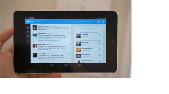 태블릿 전용 트위터 앱, 안드로이드서 지원