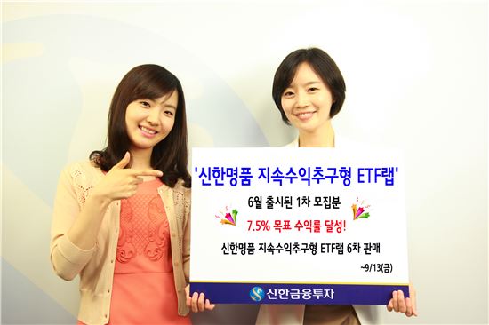 신한금융투자, '신한명품 지속수익추구형 ETF랩 6차' 판매