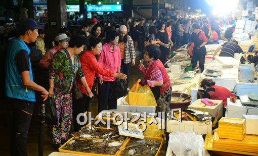 [포토]북적북적한 노량진 수산시장 