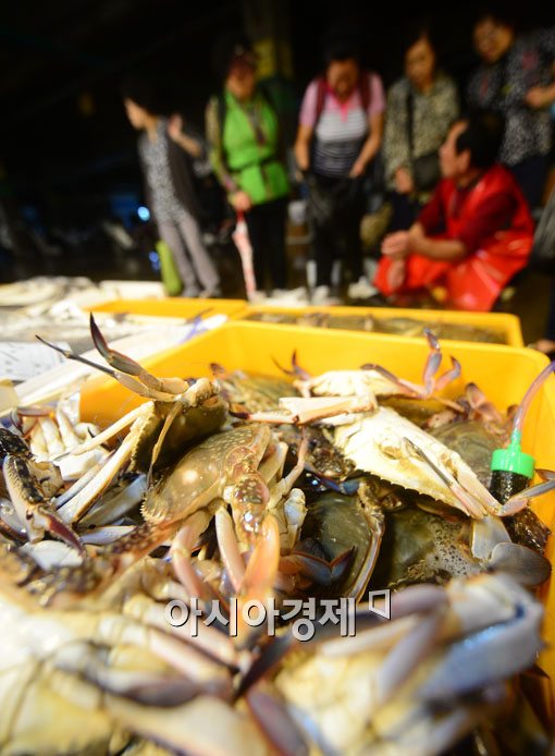 [포토]추석대목, 노량진 수산시장 활기 되찾아야...