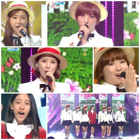 '인기가요' 파이브돌스, 청순한 소녀 감성 '풋풋함 과시'