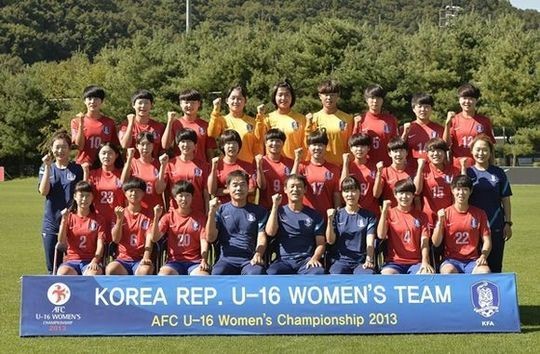 U-16 여자대표팀 선수단[사진=대한축구협회 제공]