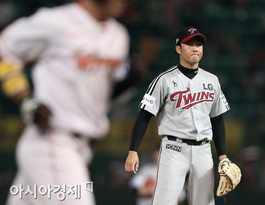 [포토] 신정락 '피홈런, 너무 아쉽다'