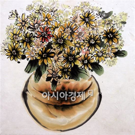 함평 잠월미술관서 군장병이 그린 한국화 전시회 개최 