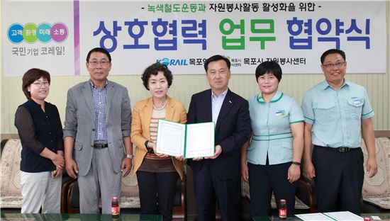 코레일 목포역-목포시 자원봉사센터 업무협약
