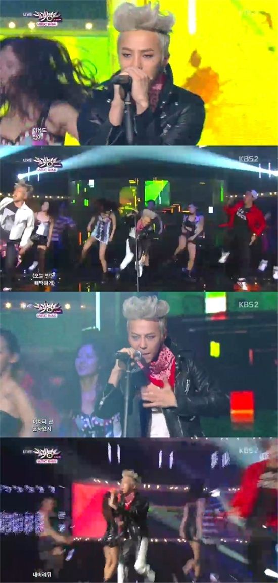 '뮤직뱅크' 지드래곤, 여유로운 무대매너로 '팬들도 들썩'