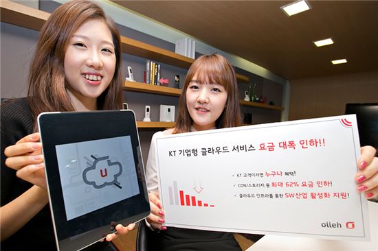 KT, "기업용 클라우드서비스 요금인하…중소 개발사 돕는다"