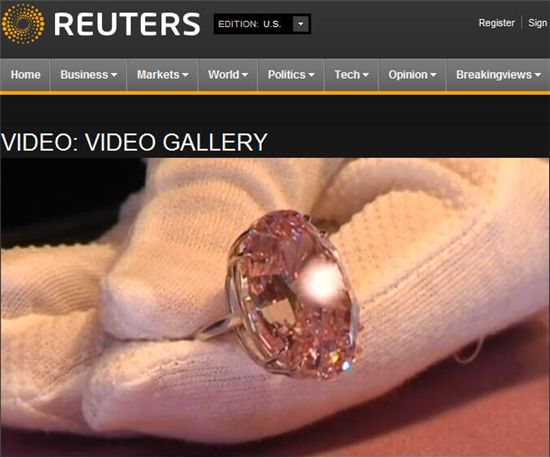 희귀 다이아몬드 '핑크 스타'…가격이 무려 6000만달러