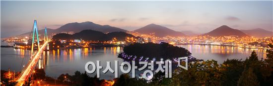 여수 돌산대교 야경