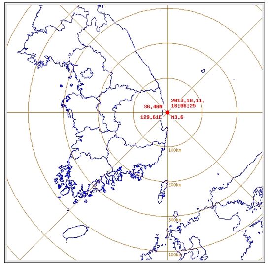 영덕 앞바다 규모 3.6 지진 발생 "예상 피해 없어" 