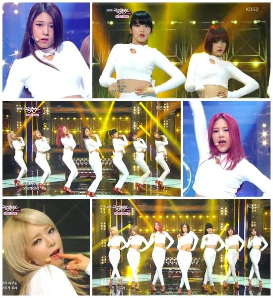 '뮤직뱅크' AOA, '완전체' 공중파 컴백…'치명적 섹시'