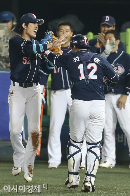 [포토] 두산 '8부능선 넘었다'