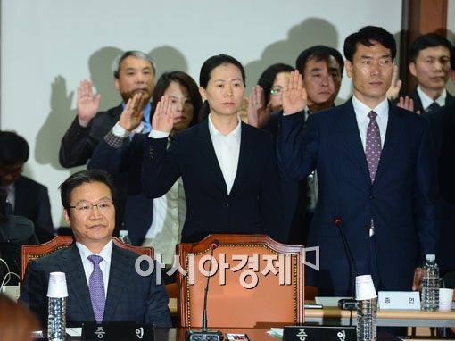 [포토]김용판 전 경찰청장, 또 증인선서 거부 