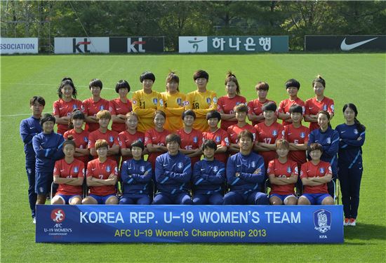 한국 19세 이하(U-19) 여자 축구대표팀[사진=대한축구협회 제공]