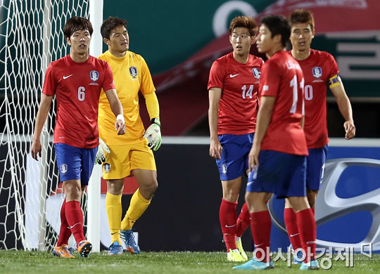 [포토] 선제골 허용한 태극전사