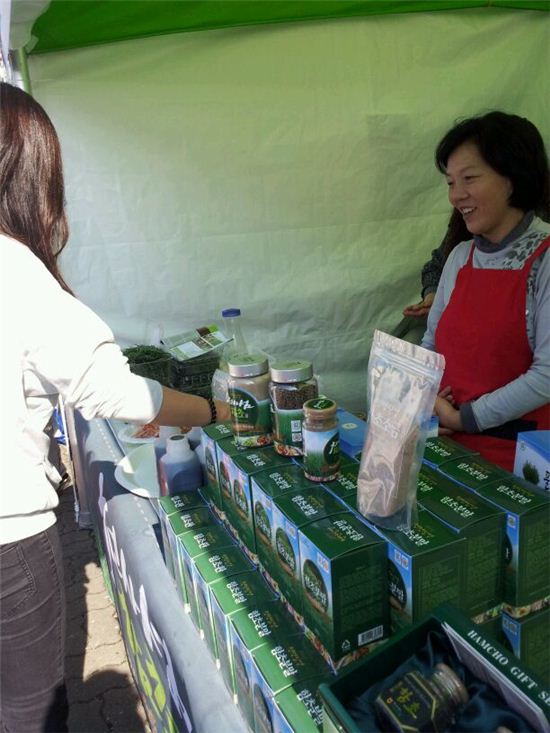 [포토]마포나루새우젓축제..신안 함초 사세요