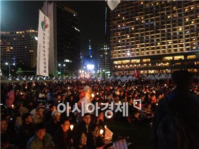 '종북숙주 vs 막가파'··시청 앞 물들인 두개의 목소리
