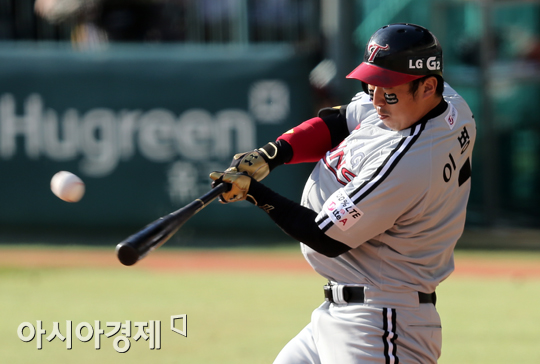 [포토] 이병규 '잘 맞았는데'