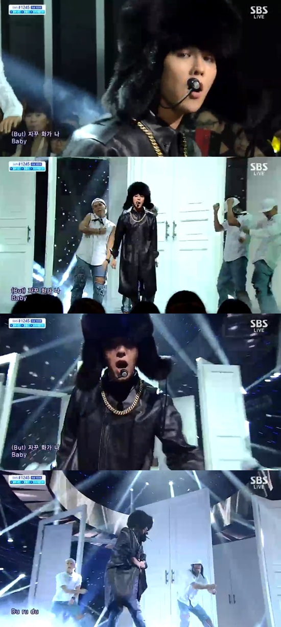 '인기가요' 지드래곤, '강아지 모자' 쓰고 '귀염 매력' UP