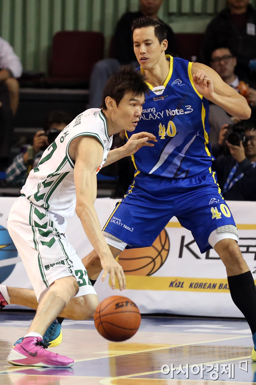 [포토] 이동준 '김주성, 농구화가 예뻐요'
