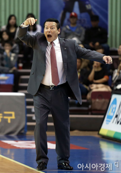 [포토] 판정에 항의하는 삼성 김동광 감독