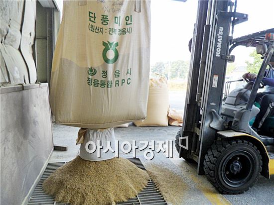 2013년 정읍 단풍미인쌀 본격 수매 