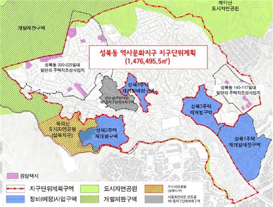 성북동 역사문화지구 지구단위계획 대상지