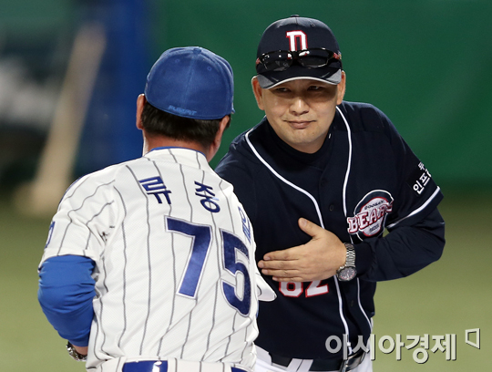 [포토] 류중일-김진욱 '양보는 없다'
