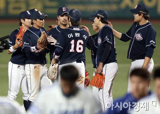 [포토] 두산 '1차전 승리!'