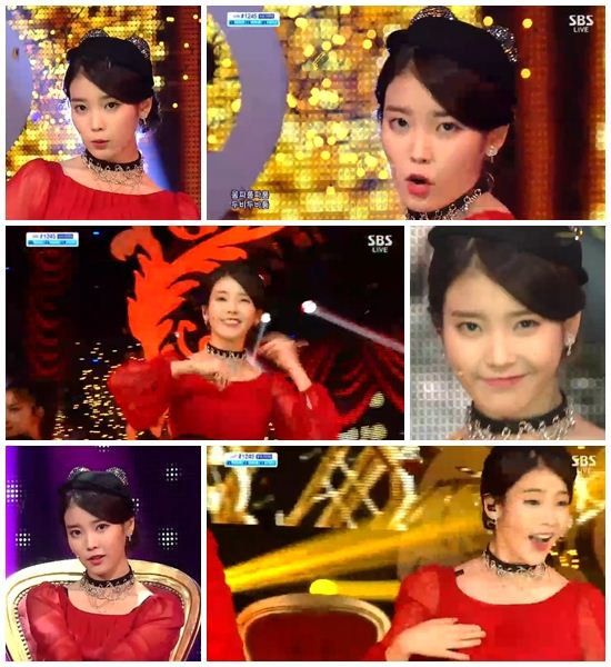 '인기가요' 아이유, 표절논란 불구 '밝은 표정'으로 무대장악