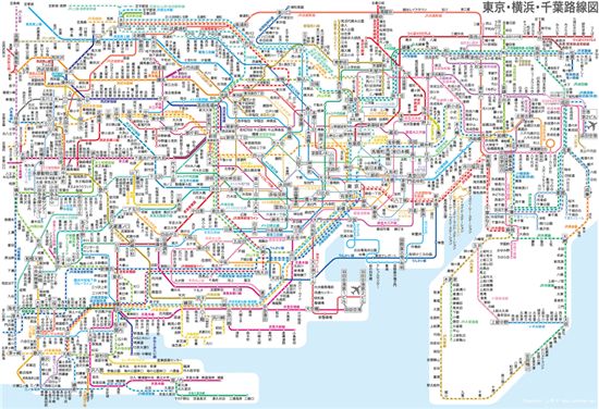 ▲도쿄 지하철 노선도(출처: 온라인 커뮤니티)