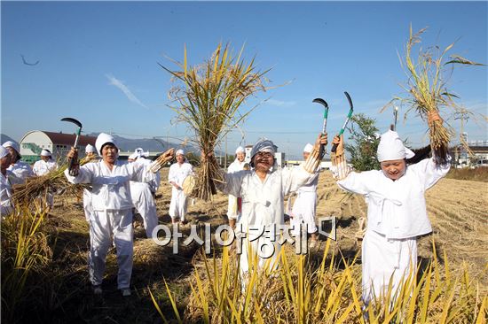 [포토]얼씨구 좋다~풍요로운 용전들노래  재현