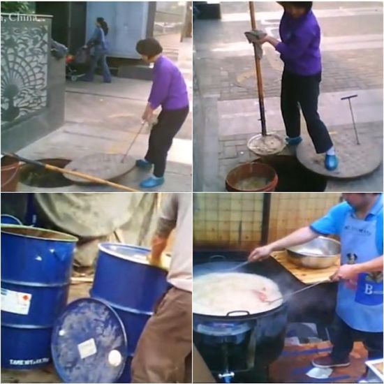 중국 쓰레기 식용유…"하수구에서 뭘 퍼내? '끔찍해'"