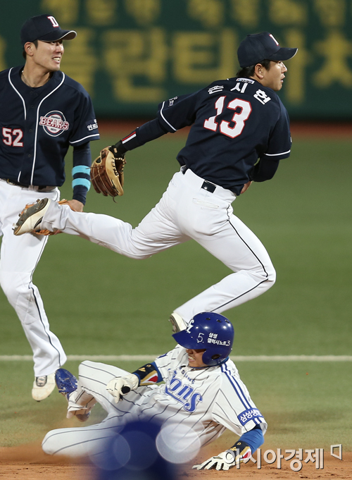 [포토] 손시헌 '잡았다 병살~'