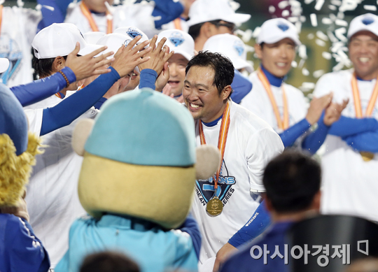 [포토] 박한이 '내가 한국시리즈 MVP'