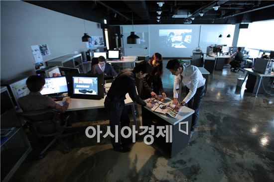 경기도 용인 두산기술원 내에 문을 연 디자인센터의 모습. (사진제공= 두산인프라코어)