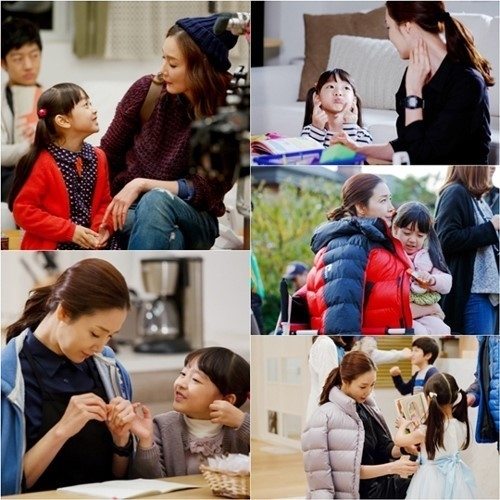 최지우 딸바보, 아역 배우와  눈맞춤! "실제 모녀지간 같아"