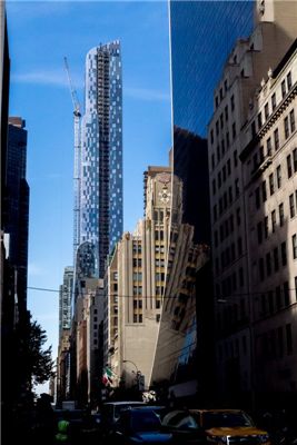 뉴욕 센트럴파크를 내려다보는 원57 건물. 다음달에 입주자를 맞이한다. 
