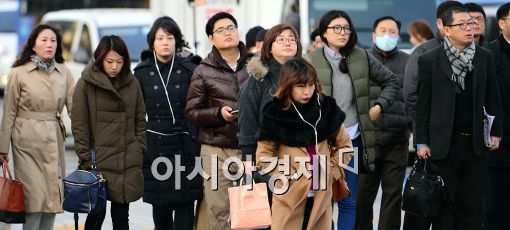 [포토]추위속 출근하는 시민들